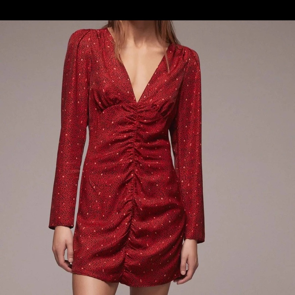 Zara red and black print dress - Picture 6 of 10